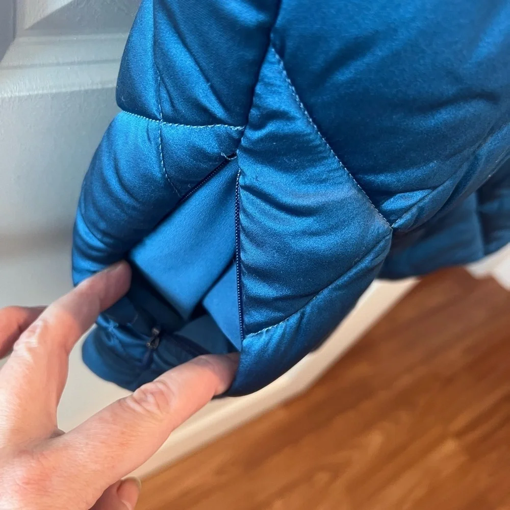 Sandro Blue Oversized Quilted Puffy Vest